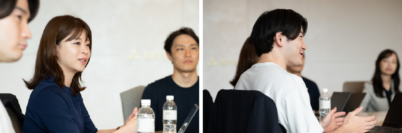 渡邉 美紅と矢野 湧大が発言中の写真
